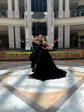 Load image into Gallery viewer, Black Swan Tulle Corset Gown