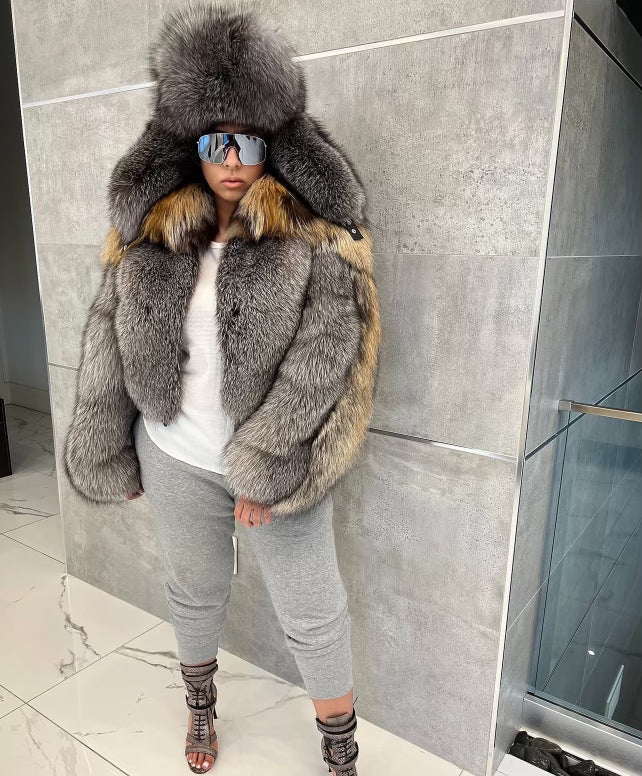 JAYLANN 2in1 BOMBER & TRAPPER FROST HAT